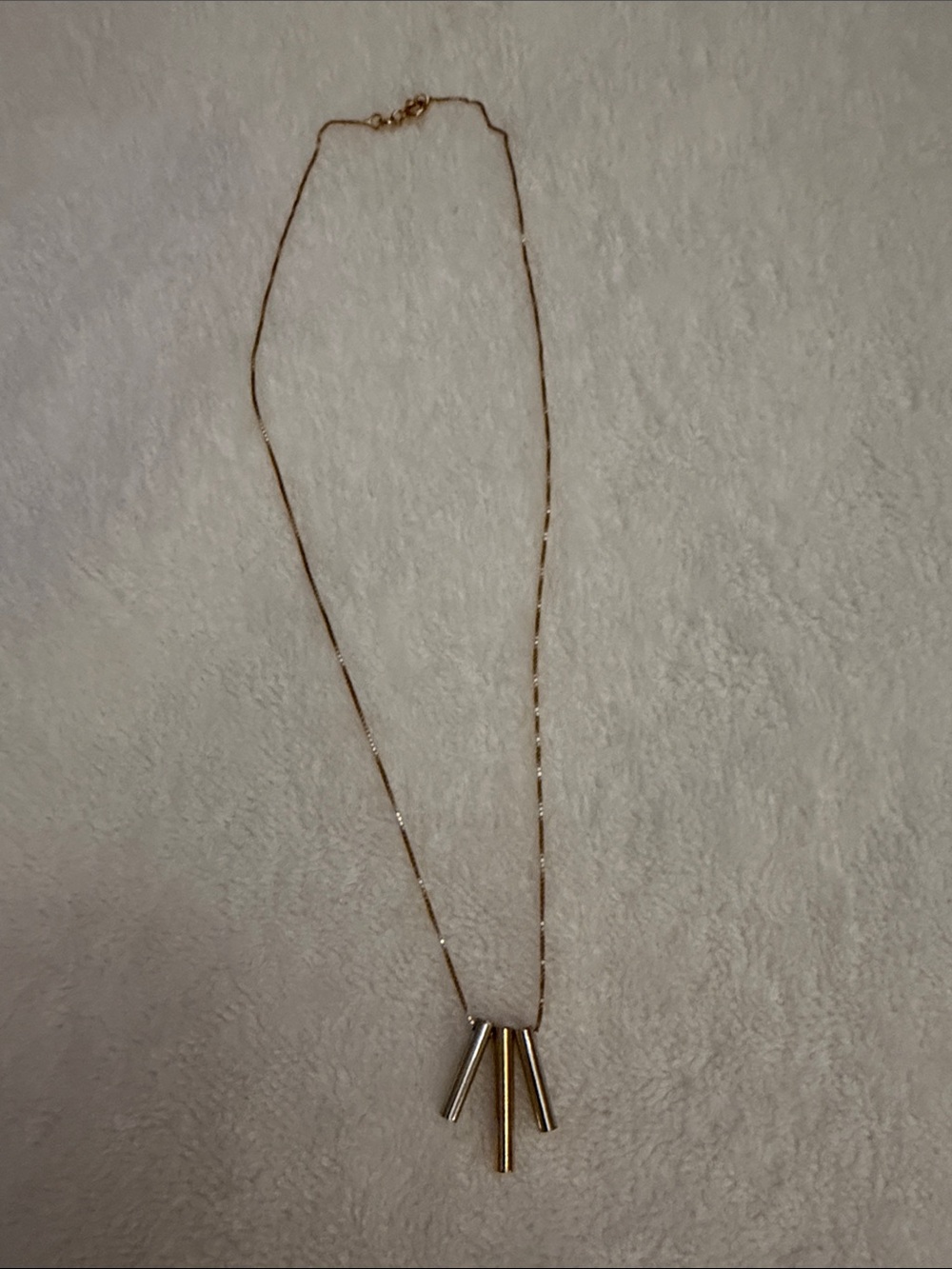 Gold Tone Pendant Bar Necklace - Women's Jewelry